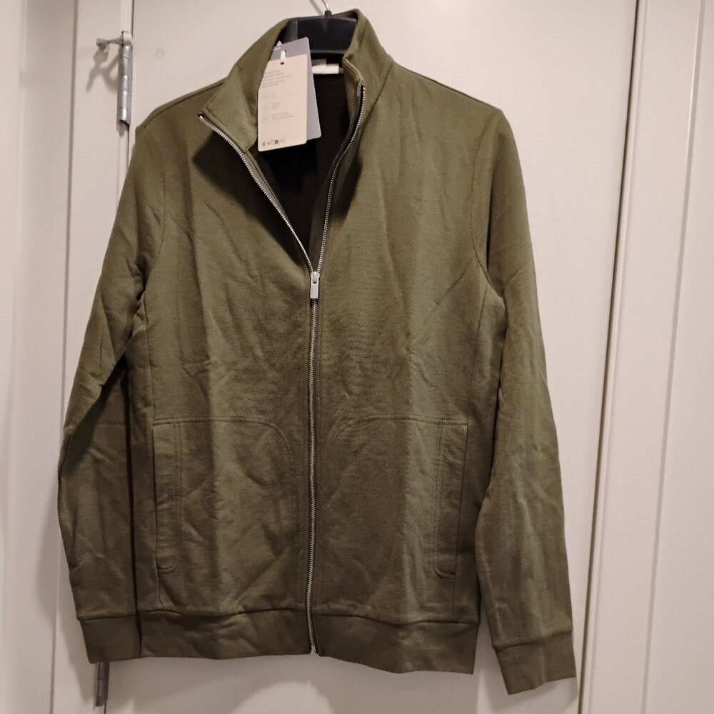 NEW - Icebreaker Men's Central Classic Merino Blend Full Zip Jacket Sz Med Green